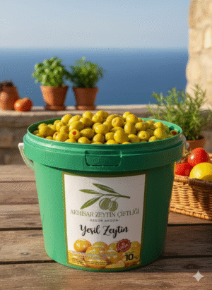 Biberli Yeşil Zeytin İri Boy 10 kg